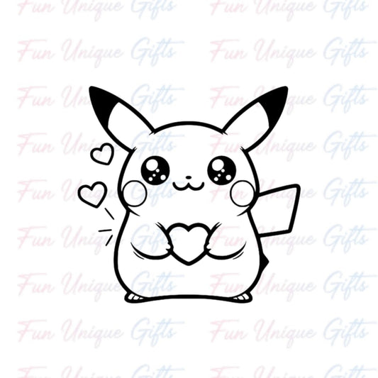 Pikachu Vinyl Decal Sticker -Multiple Colors & Sizes-