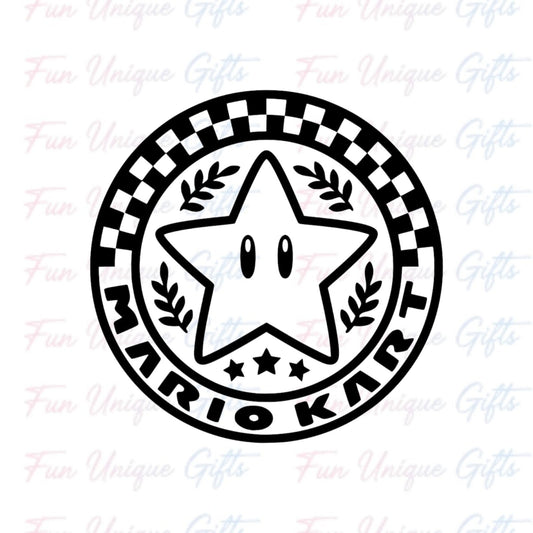 Mario Kart Vinyl Decal Sticker -Multiple Colors & Sizes-