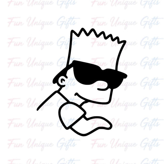 Bart Simpson Vinyl Decal Sticker -Multiple Colors & Sizes-