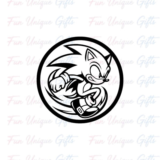 Sonic Spin Vinyl Decal Sticker -Multiple Colors & Sizes-