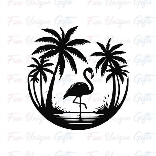 Flamingo Vinyl Decal Sticker -Multiple Colors & Sizes-
