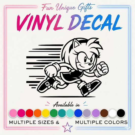 Amy Rose Sonic Vinyl Decal Sticker -Multiple Colors & Sizes-