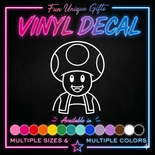 Toad Vinyl Decal Sticker -Multiple Colors & Sizes-