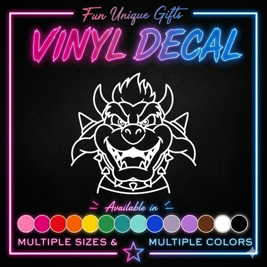 Bowser Vinyl Decal Sticker -Multiple Colors & Sizes-