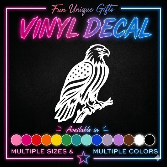 Eagle Vinyl Decal Sticker -Multiple Colors & Sizes-