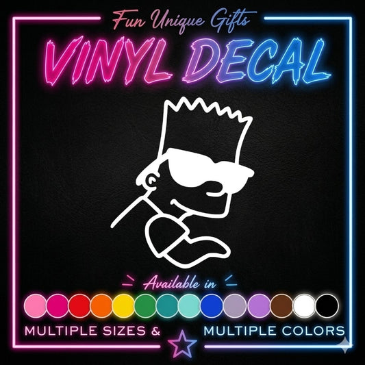 Bart Simpson Vinyl Decal Sticker -Multiple Colors & Sizes-