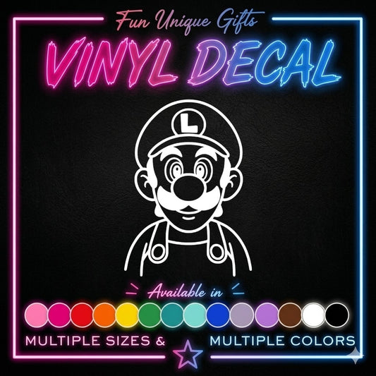 Luigi Vinyl Decal Sticker -Multiple Colors & Sizes-
