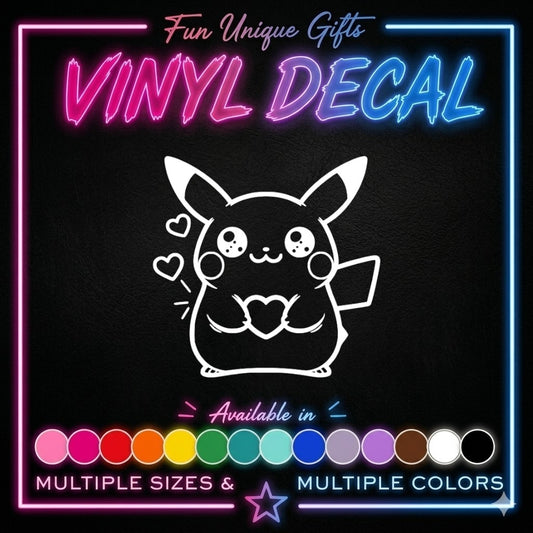Pikachu Vinyl Decal Sticker -Multiple Colors & Sizes-