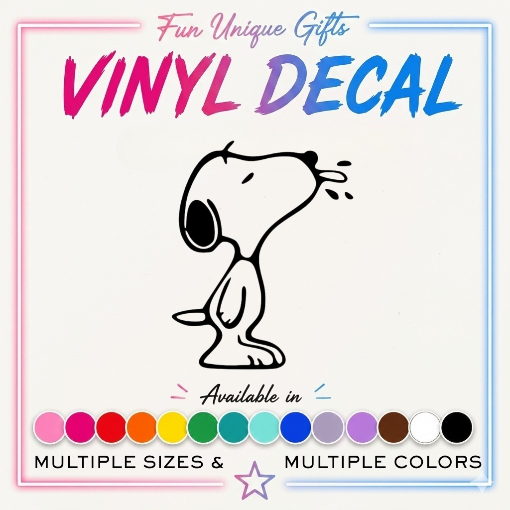 Snoopy Vinyl Decal Sticker -Multiple Colors & Sizes-