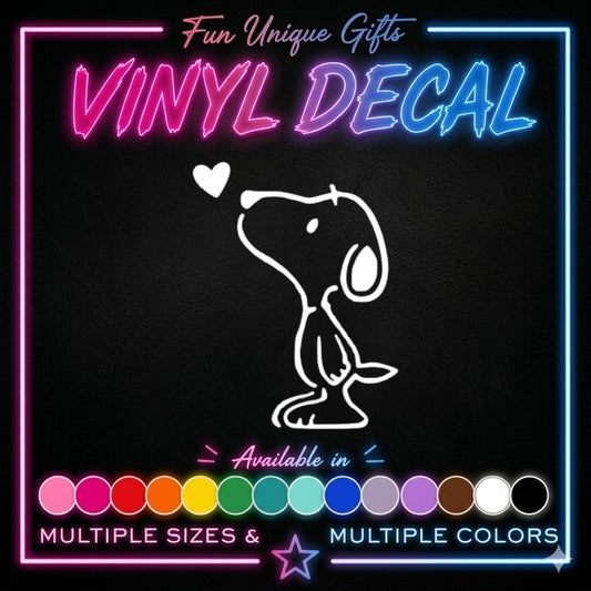 Snoopy Vinyl Decal Sticker -Multiple Colors & Sizes-