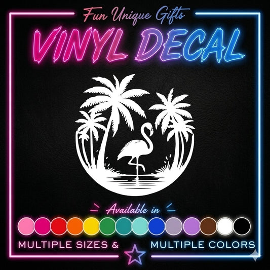 Flamingo Vinyl Decal Sticker -Multiple Colors & Sizes-