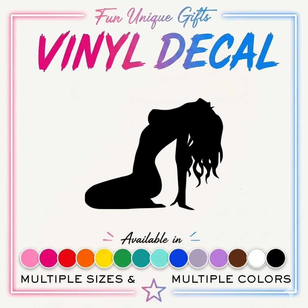 Sexy Lady Silhouette Vinyl Decal Sticker -Multiple Colors & Sizes-