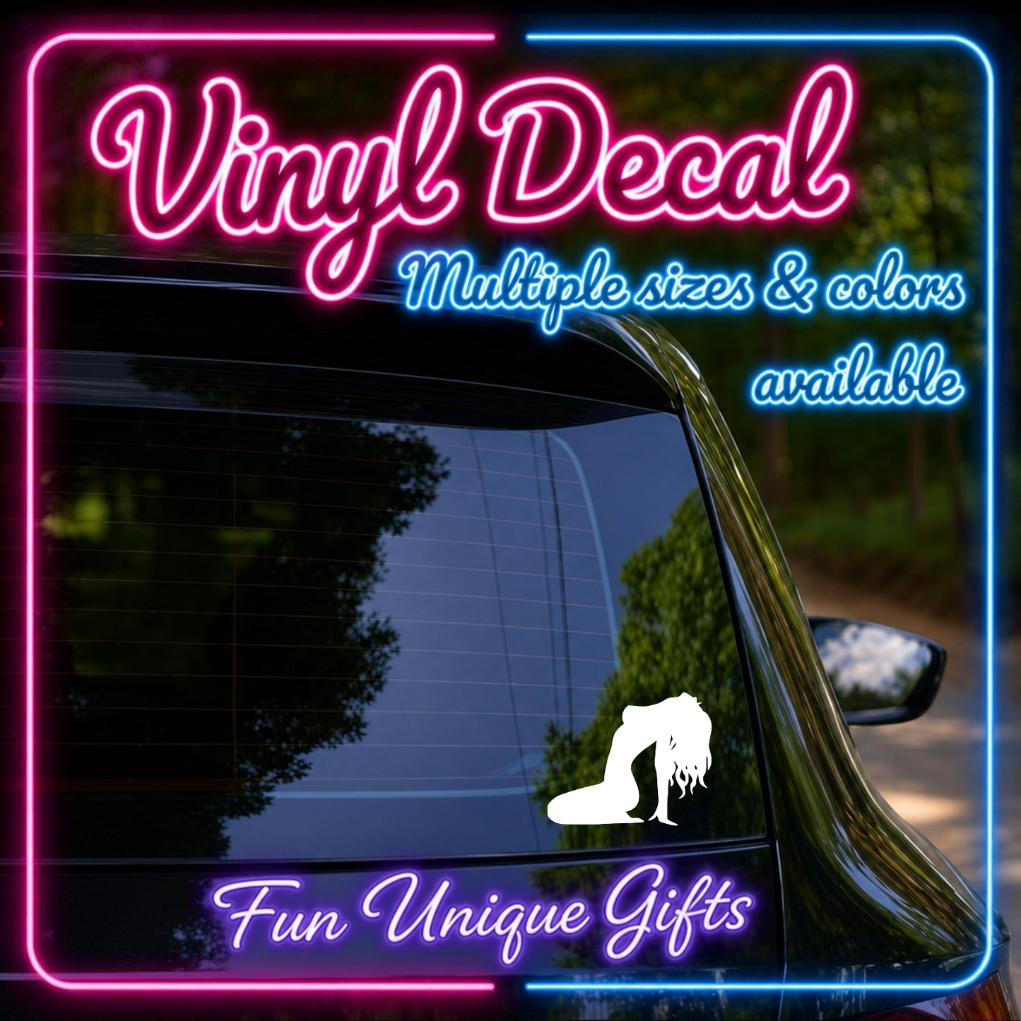 Sexy Lady Silhouette Vinyl Decal Sticker -Multiple Colors & Sizes-