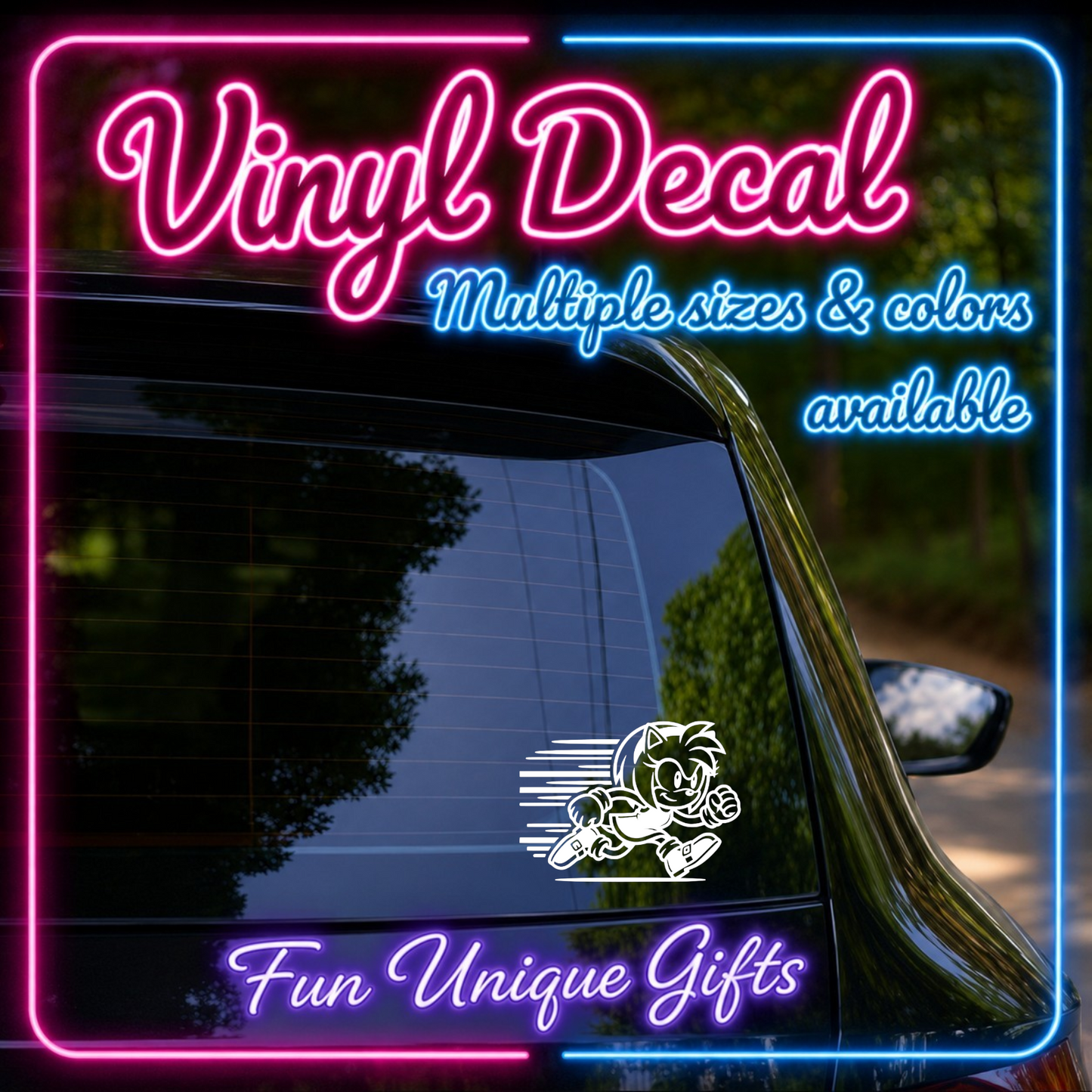 Amy Rose Sonic Vinyl Decal Sticker -Multiple Colors & Sizes-