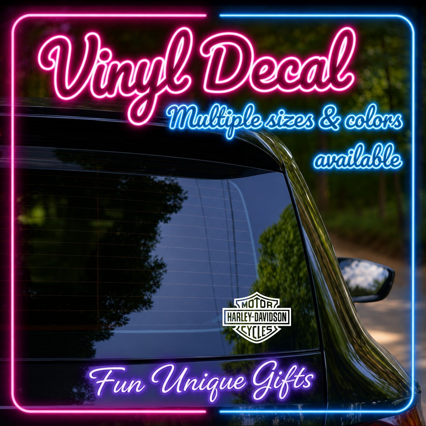 Harley Logo Vinyl Decal Sticker -Multiple Colors & Sizes-
