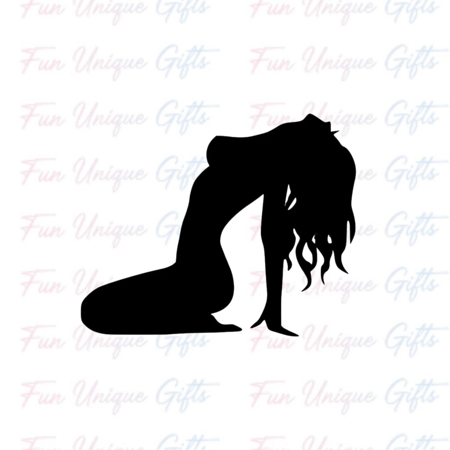 Sexy Lady Silhouette Vinyl Decal Sticker -Multiple Colors & Sizes-