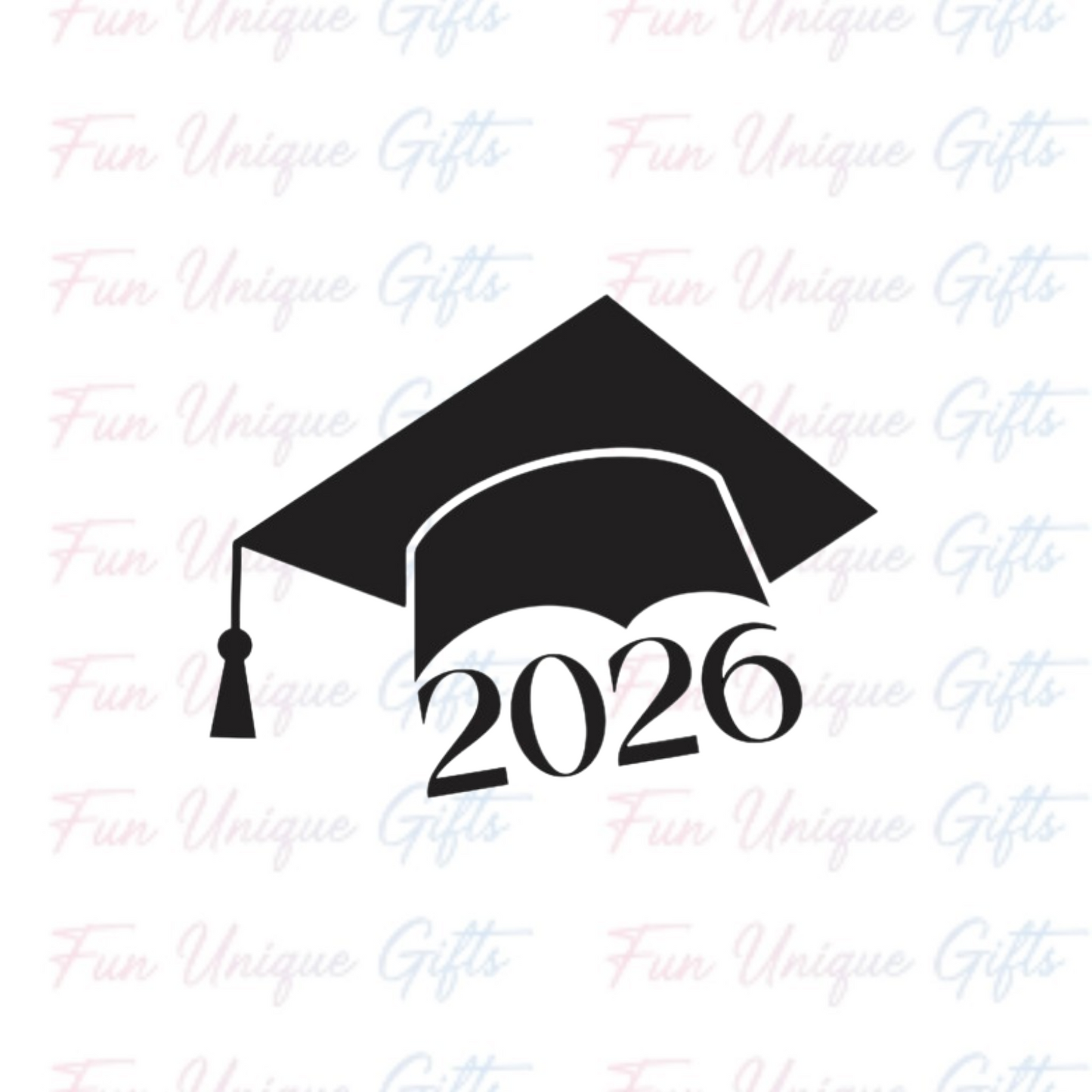 Graduation Cap 2026 Vinyl Decal Sticker -Multiple Colors & Sizes-