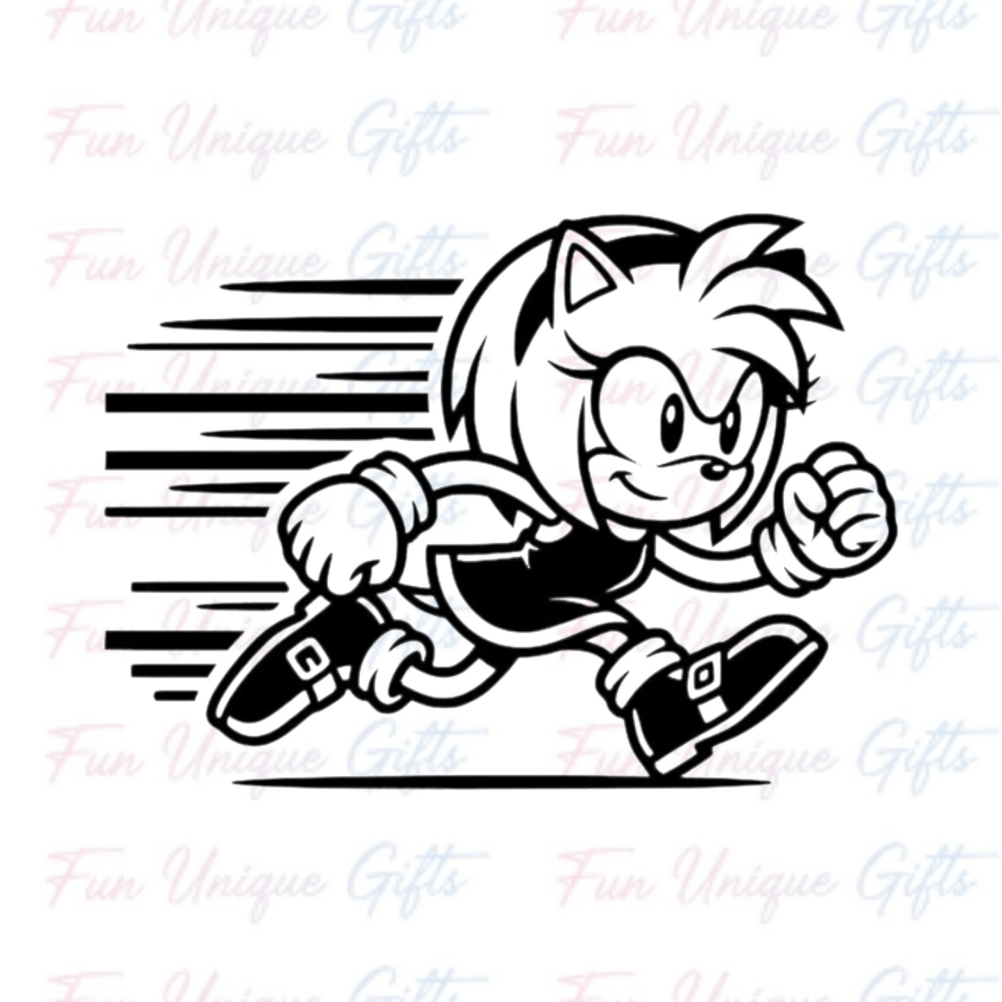 Amy Rose Sonic Vinyl Decal Sticker -Multiple Colors & Sizes-