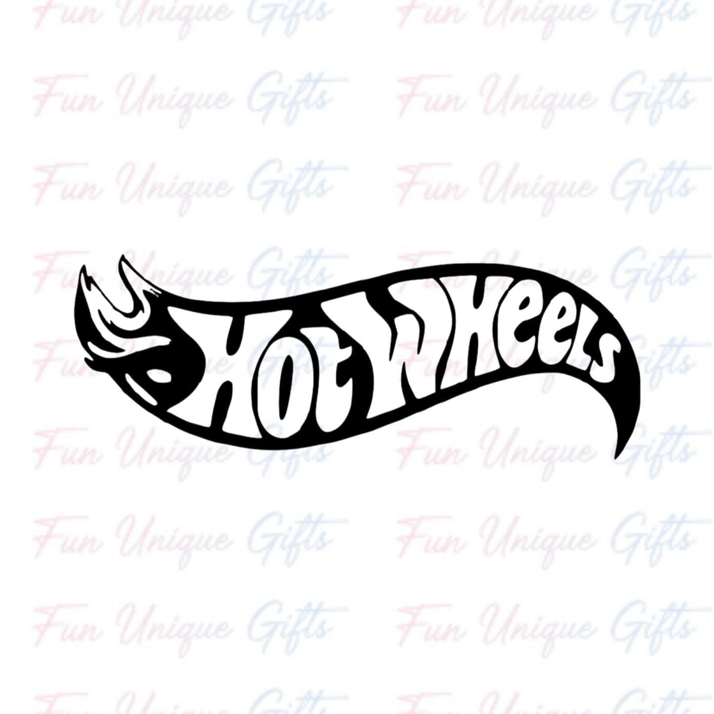 Hot Wheels Vinyl Decal Sticker -Multiple Colors & Sizes-